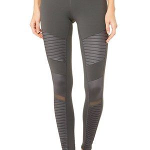 Alo Yoga Grey Moto Leggings